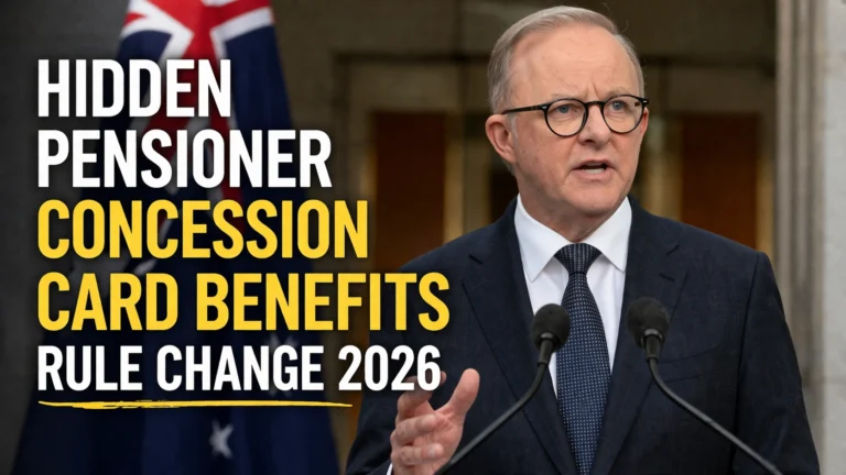Hidden Pensioner Concession Card Benefits Rule Change 2026