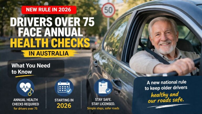 Drivers Over 75 Face Annual Health Checks in 2026 – New National Rule Explained for Australia